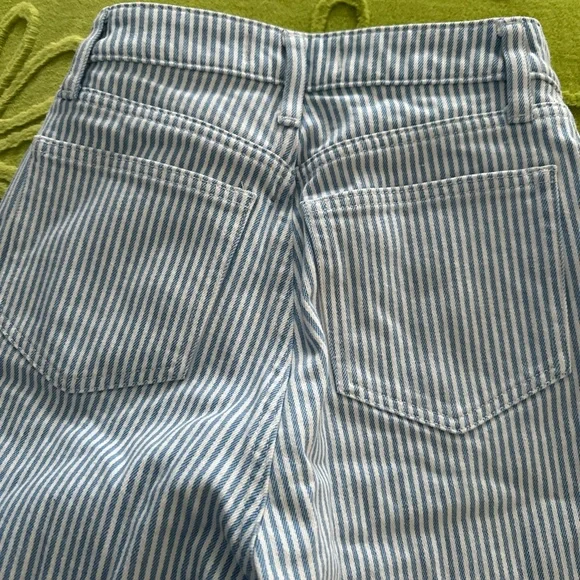 Abercrombie & Fitch Blue and White Striped Women Jeans - Picture 4 of 7